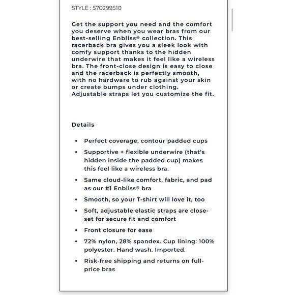 Soma Endbliss Front Close Racerback Bra Lot of 2 Cream Beige 36D - Picture 10 of 10